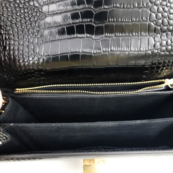 The Curated The Classic Shoulder Bag in Black Mock Print - Picture 9 of 10